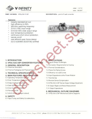 VPOL15A-5-SIP datasheet  