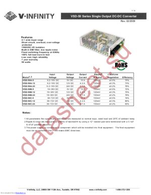 VSD-50C-12 datasheet  