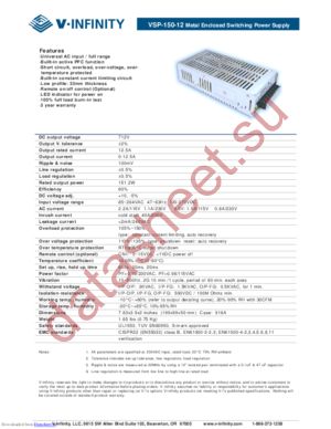 VSP-150-24 datasheet  