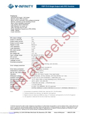 VSP-75-5 datasheet  