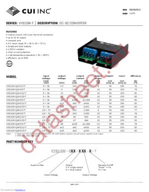 VYB10W-Q48-S3-T2 datasheet  