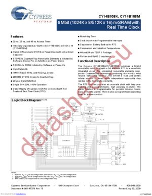 CY14B108K datasheet  