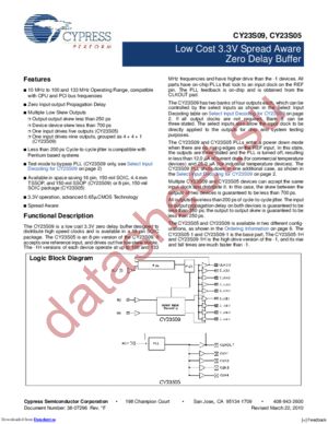 CY23S05SXI-1 datasheet  