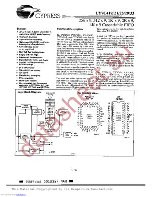 CY7C425-40DMB datasheet  