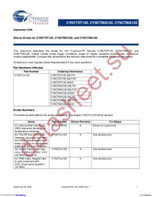 CY8CTST120-56LTXIT datasheet  