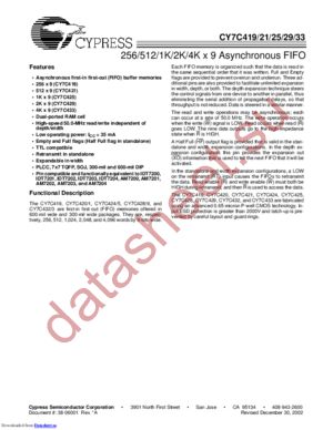 CY7C43310JC datasheet  