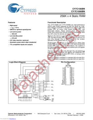 CY7C1006BN-15VCT datasheet  