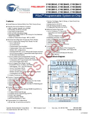 CY8C28545 datasheet  