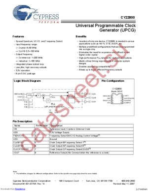 CY22800-045A datasheet  