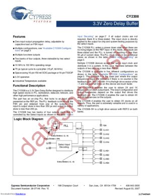 CY2308SI-4T datasheet  