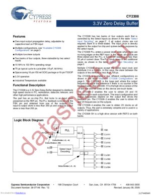 CY2308SI-1T datasheet  