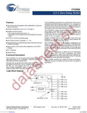 CY23S08SXI1H datasheet  