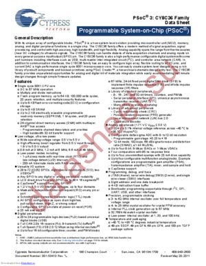 CY8C3665LTI-006 datasheet  