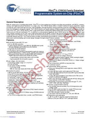 CY8C5248LTI-030 datasheet  