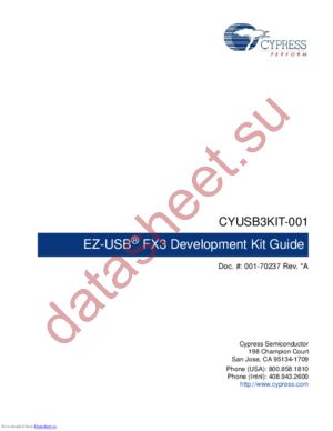 CYUSB3KIT-001 datasheet  