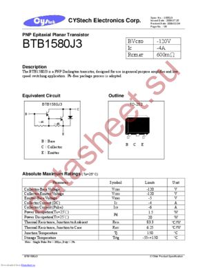BTB1580J3 datasheet  