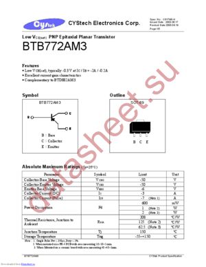 BTB772AM3 datasheet  