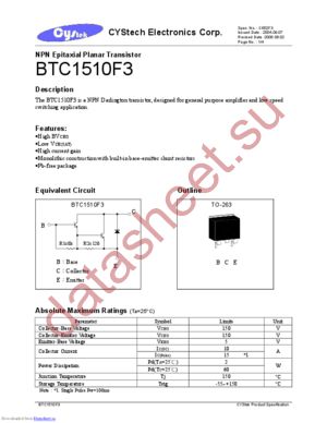 BTC1510F3 datasheet  