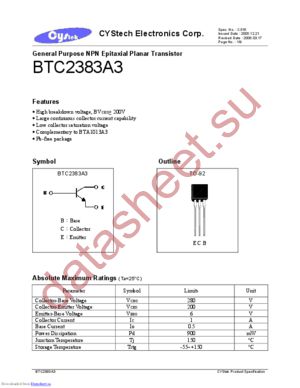 BTC2030A3 datasheet  
