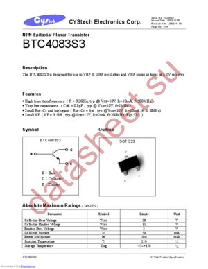 BTC4083S3 datasheet  
