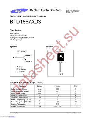 BTD1857AL3 datasheet  