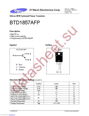 BTD1857AFP datasheet  