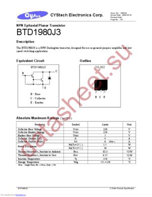 BTD1980J3 datasheet  