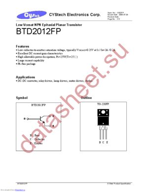 BTD2012FP datasheet  