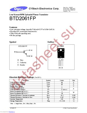 BTD2061FP datasheet  