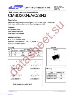CMBD2004C datasheet  