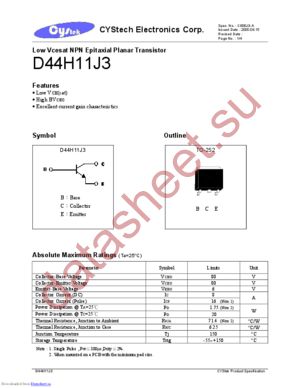 D44H11J3 datasheet  