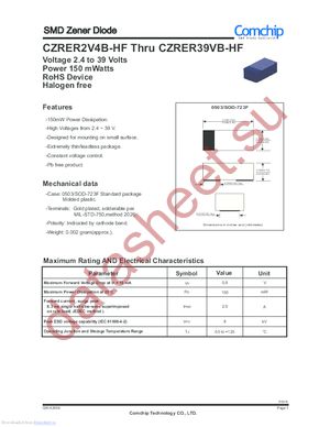 CZRER10VB-HF datasheet  