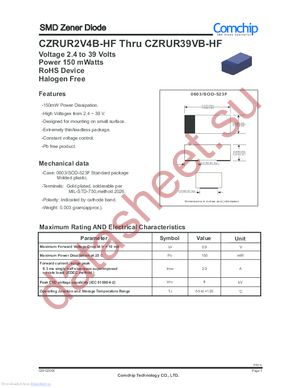 CZRUR5V6B-HF datasheet  