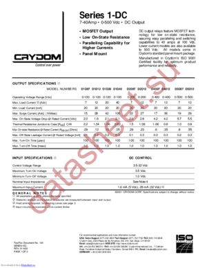 D1D07A datasheet  