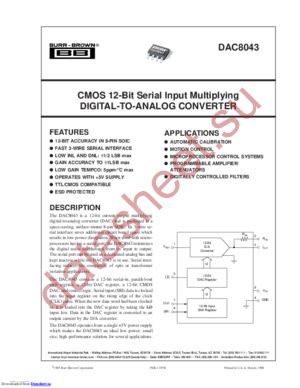 DAC8043UC2K5G4 datasheet  