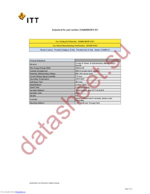 DAMM-3W3P-A101 datasheet  