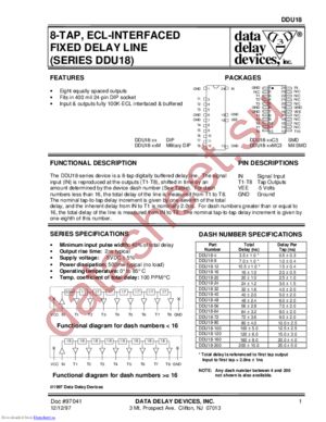 DDU18-xx datasheet  