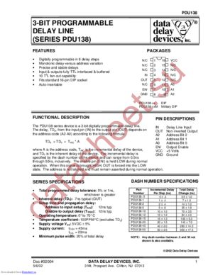 PDU138-5 datasheet  