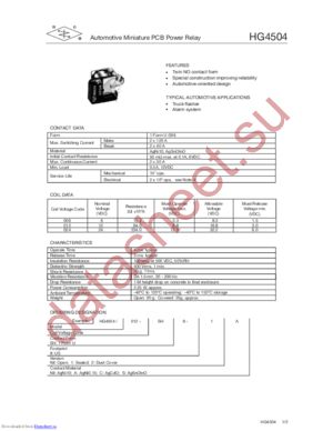 HG4504/006-SH8-2 datasheet  