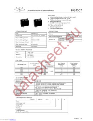 HG4507/005-Z1 datasheet  