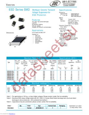 JE0805ML180L datasheet  