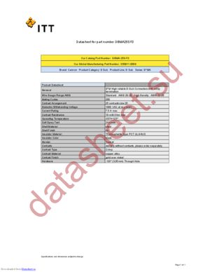 DBMA-25S-F0 datasheet  