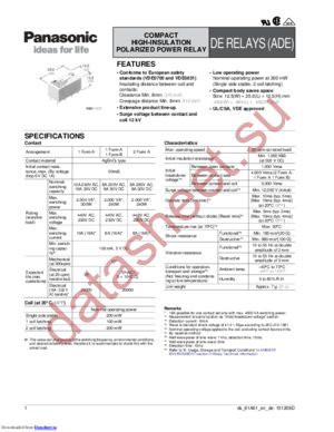 DE1A-L-12V datasheet  