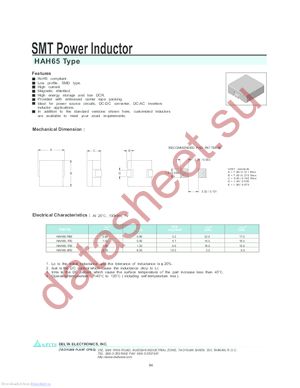 HAH65-6R0 datasheet  