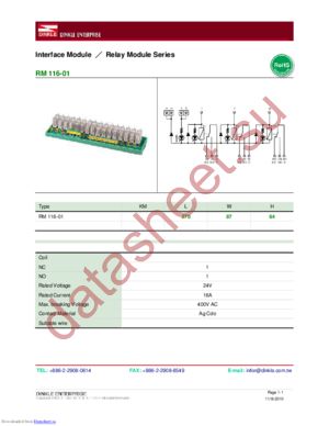 RM116-01 datasheet  