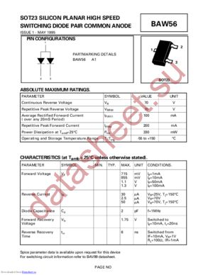 BAW56TC datasheet  