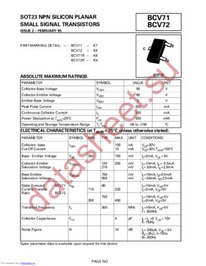 BCV72TC datasheet  