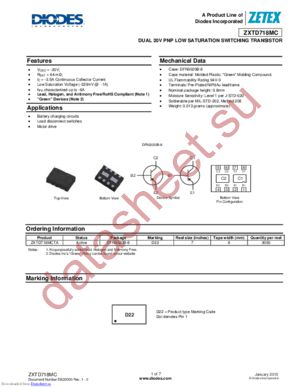 ZXTD718MCTA datasheet  