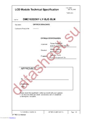 DMC-16202NY-LY-BJE-BLN datasheet  