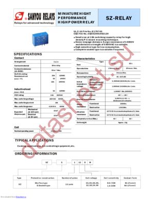 SZ-105L-F datasheet  